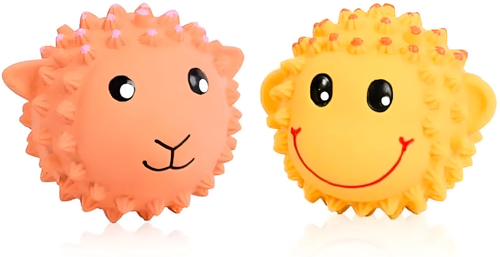 Latex squeaky dog toy with spiky texture in animal shape for small medium dogs