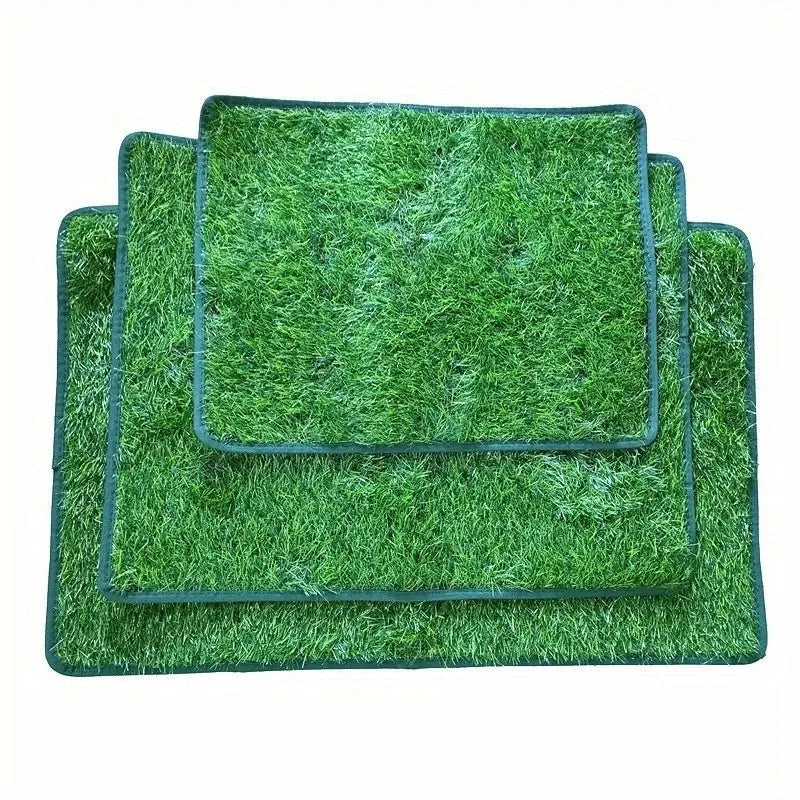 Artificial grass dog toilet training mat with drainage for indoor pet use