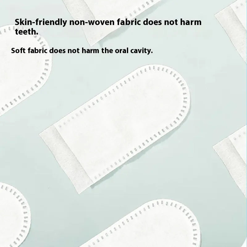 Pack of 50 white non-woven fabric finger stalls for pet dental cleaning
