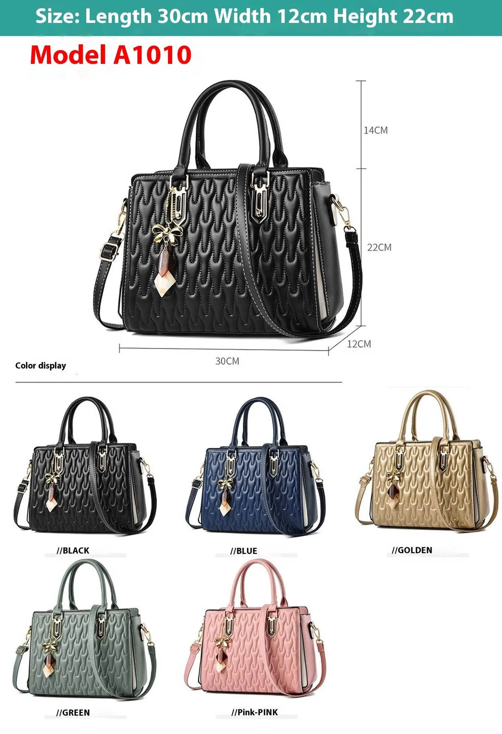 Women's large-capacity messenger bag in street trend style with pocket sandwich design