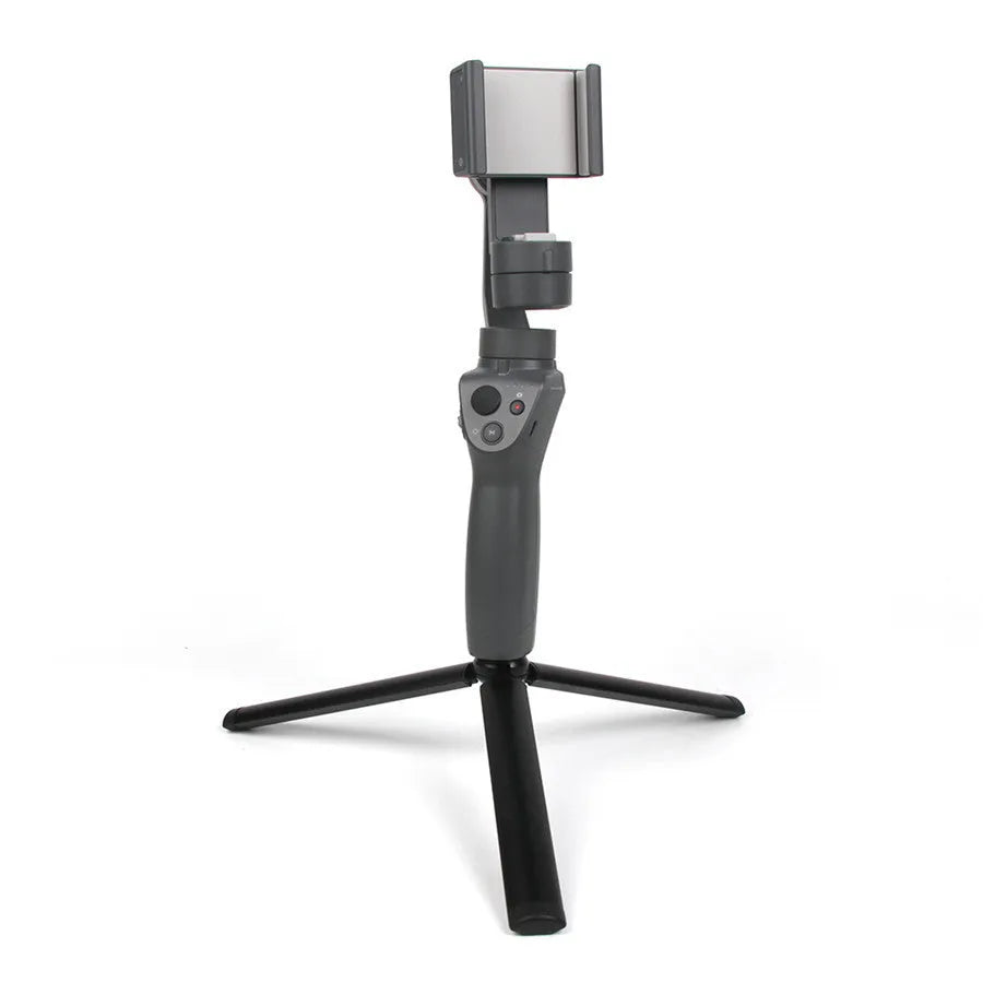 Black aluminium alloy tripod for mobile phones compatible with Apple iPhones