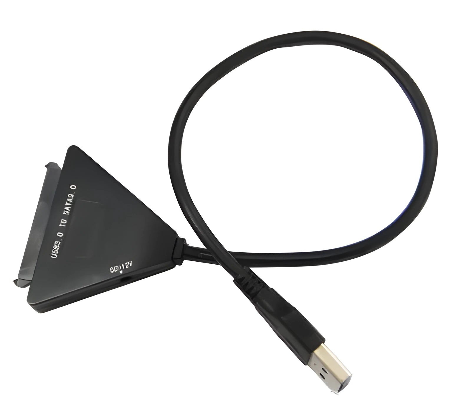 Black USB 3.0 to SATA 7+15 pin adapter cable for external hard drive connection