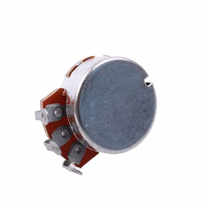 Metal electric guitar potentiometer knob with colour-coded resistance markings