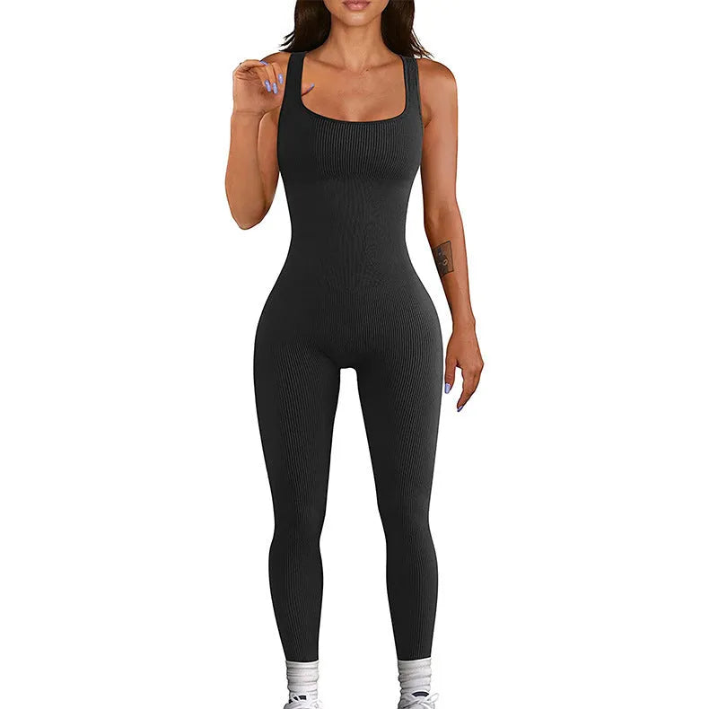 Women's suspender tank top tights with waist tie in spandex fabric, available in multiple colours