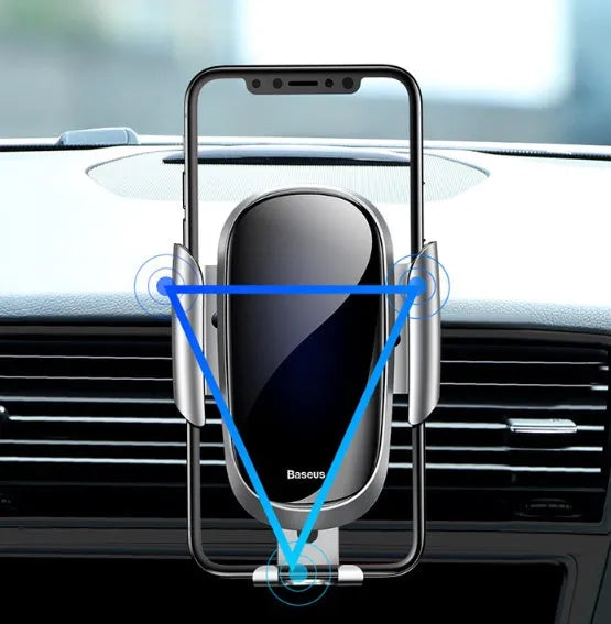 Universal smart car bracket mount holder in black blue silvery colours for mobile phone GPS dashboard air vent windscreen installation