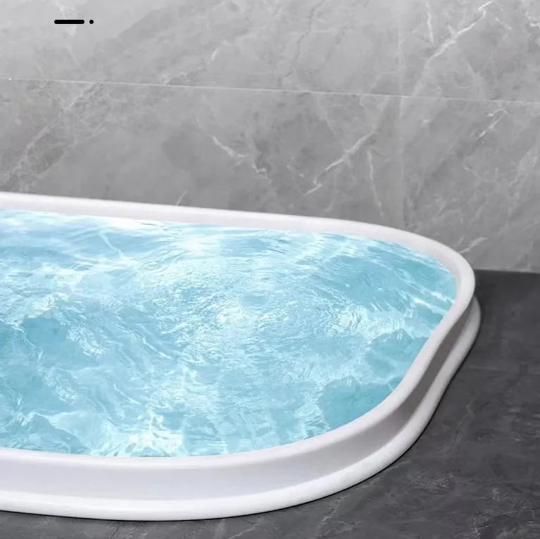 Flexible silicone bathroom water blocking strip in black, white, and grey colour options
