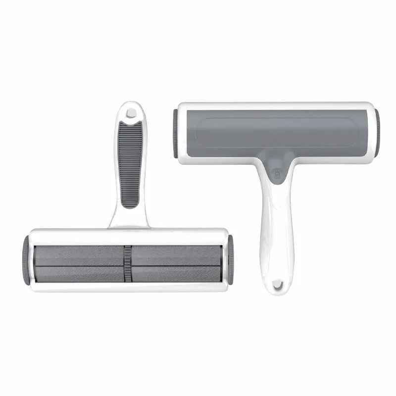 Automatic pet hair lint roller with sticky brush attachment for sofa and fabric cleaning