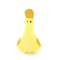 Yellow duck plush pet toy with squeaker and catnip for dogs and cats