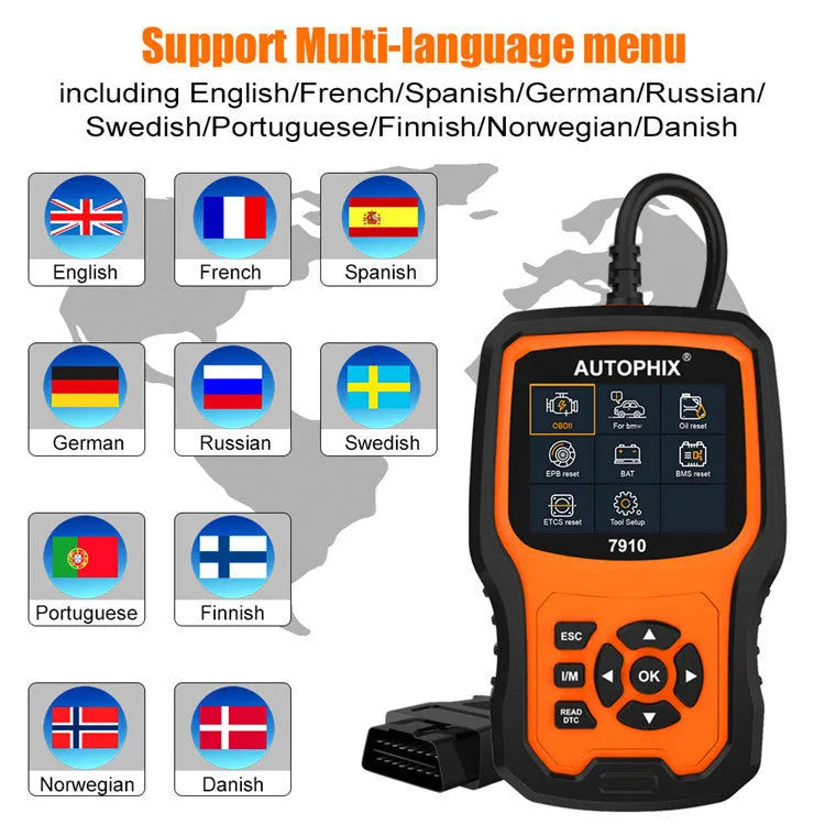 Autophix 7910 handheld automotive diagnostic scanner for BMW Mini Rolls Royce vehicles