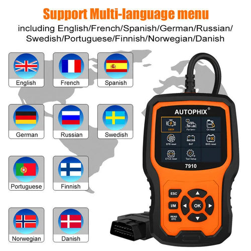 Autophix 7910 handheld automotive diagnostic scanner for BMW Mini Rolls Royce vehicles