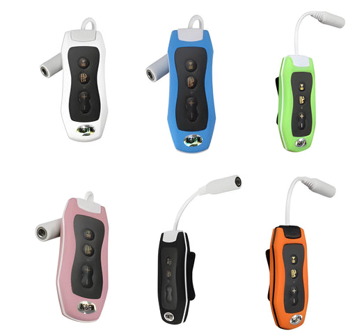 Compact black Bluetooth MP3 headset for sports with no screen and IPX68 waterproof rating.