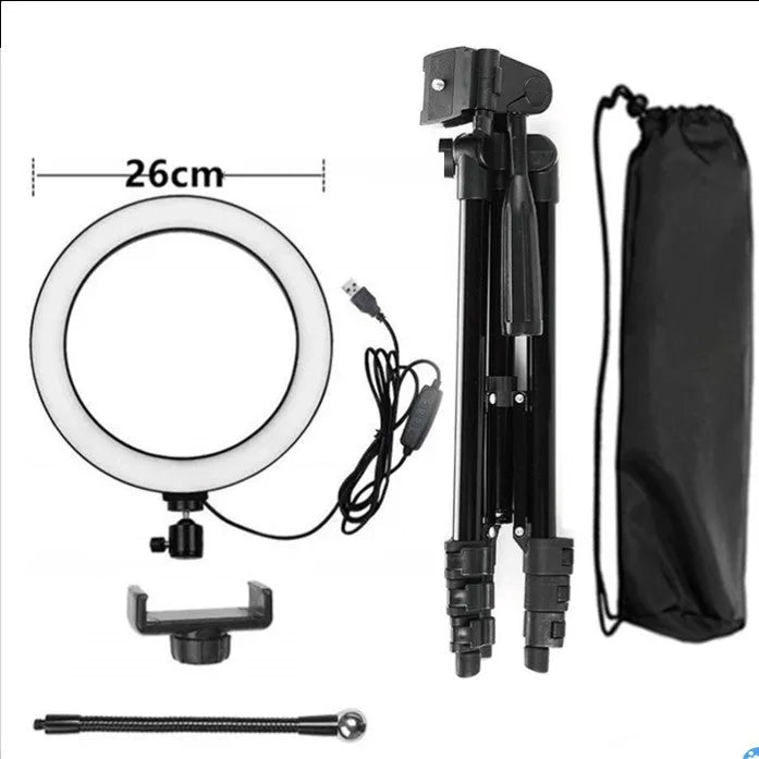 Adjustable live phone stand with height range from 35cm to 110cm for mobile phone support