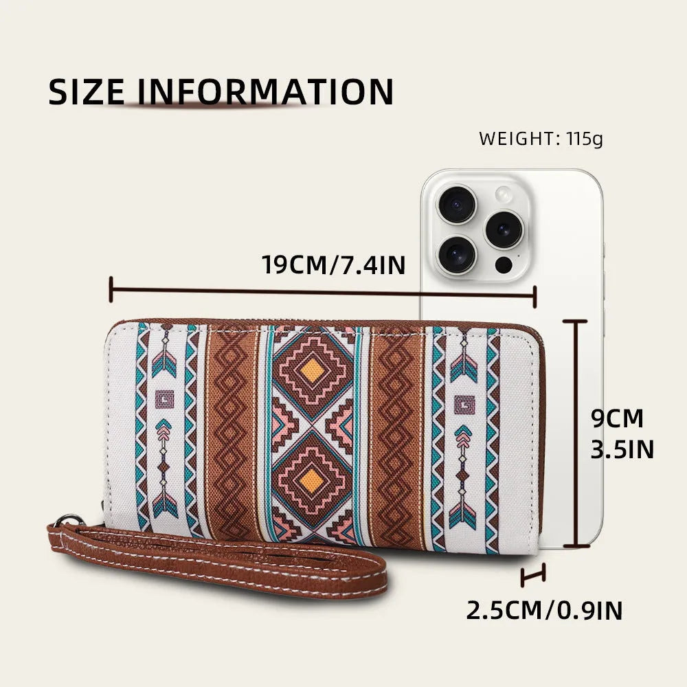 Canvas RFID wallet with striped pattern and anti-theft card protection in multiple colour options