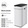 Stainless steel square inductive smart trash can with automatic sensor lid