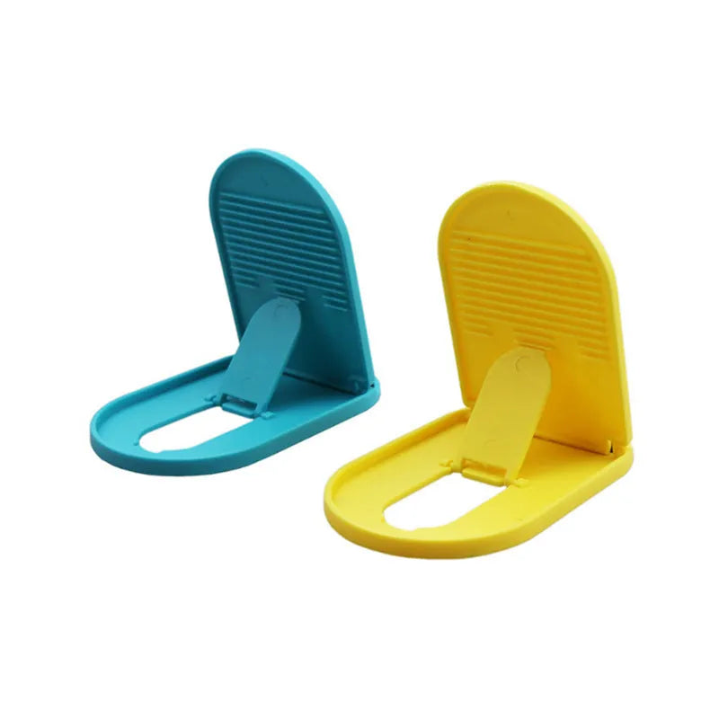 Plastic mobile phone stand bracket in six colour options for universal phone support