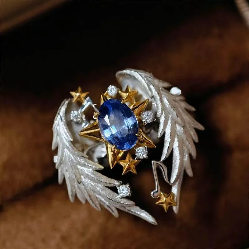 Geometric adjustable alloy ring with metallic finish for men and women