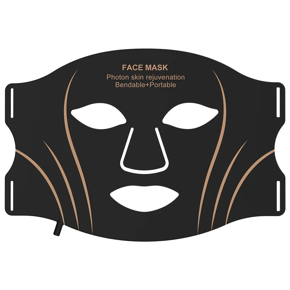 Black gold household beauty instrument facial mask with headband touch screen controls
