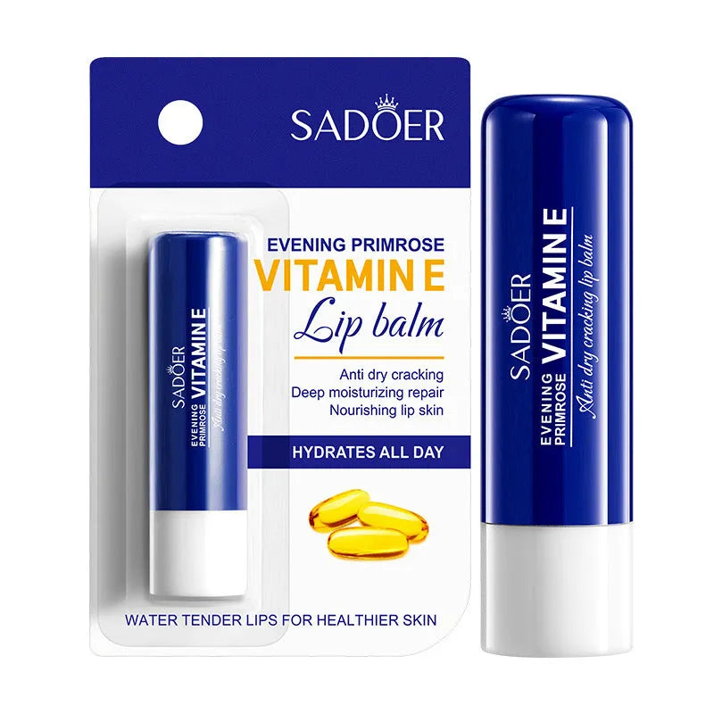Anti-chapped moisturising lipstick tube showing various formula variants for dry lips