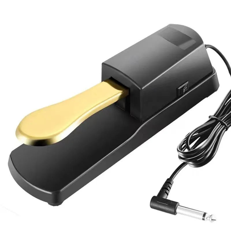 Universal electronic keyboard sustain pedal with single-leg design