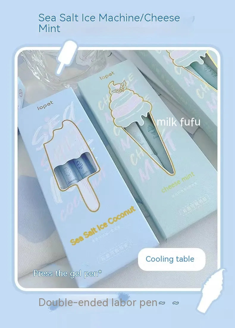 Four 0.5mm double-tipped calligraphy pens with fluorescent tips for student handwriting practice