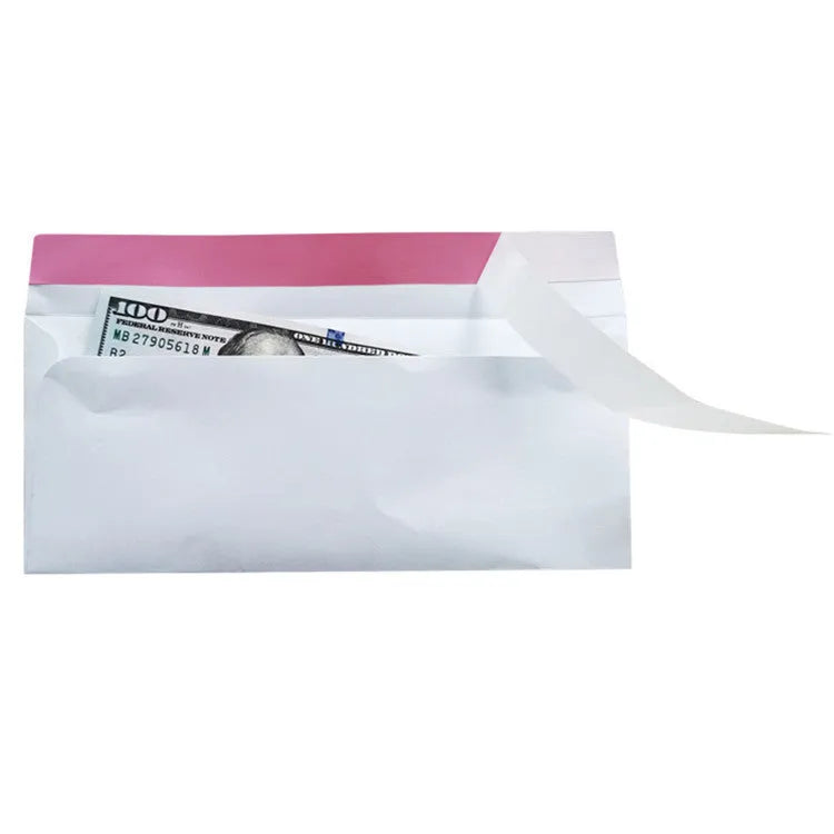 Blue anti-opening confidential envelope with self-adhesive seal, 105x240mm size