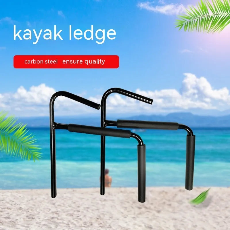Carbon steel kayak and surfboard wall storage hanger rack for garage mounting
