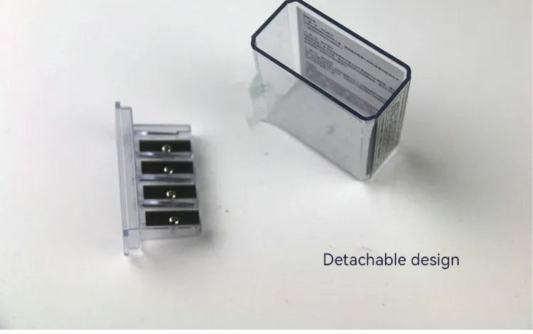 Geometric plastic pencil sharpener with four holes for sketching art pencils