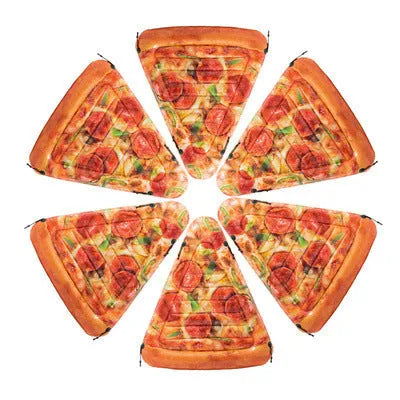 Pizza float surfboard inflatable pool lounger measuring 175cm by 145cm