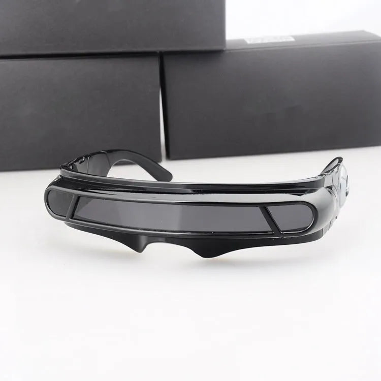 Black PC frame sports sunglasses with polarized colour film lenses for outdoor activities