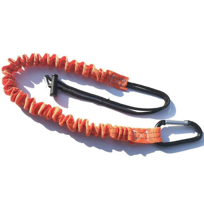 Orange 90cm fishing rod safety rope with 10kg tension capacity for fall protection