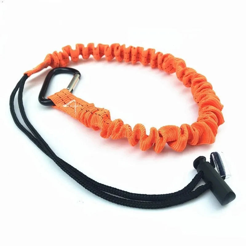 Orange 90cm fishing rod safety rope with 10kg tension capacity for fall protection