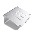 Aluminium notebook cooling bracket with rotary adjustment in silver colour option