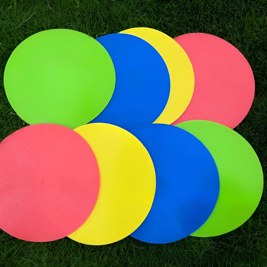 TPE football training marker disc in multiple colours with 23cm diameter measurement
