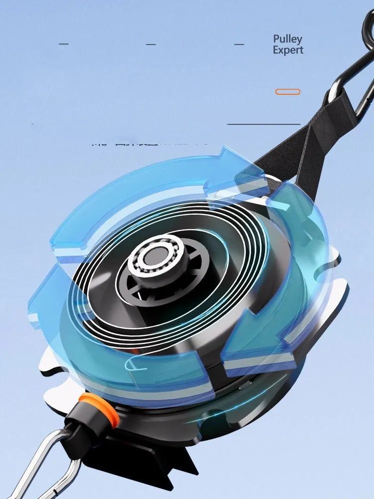 Multifunctional fitness equipment with adjustable resistance in blue and grey colour combination