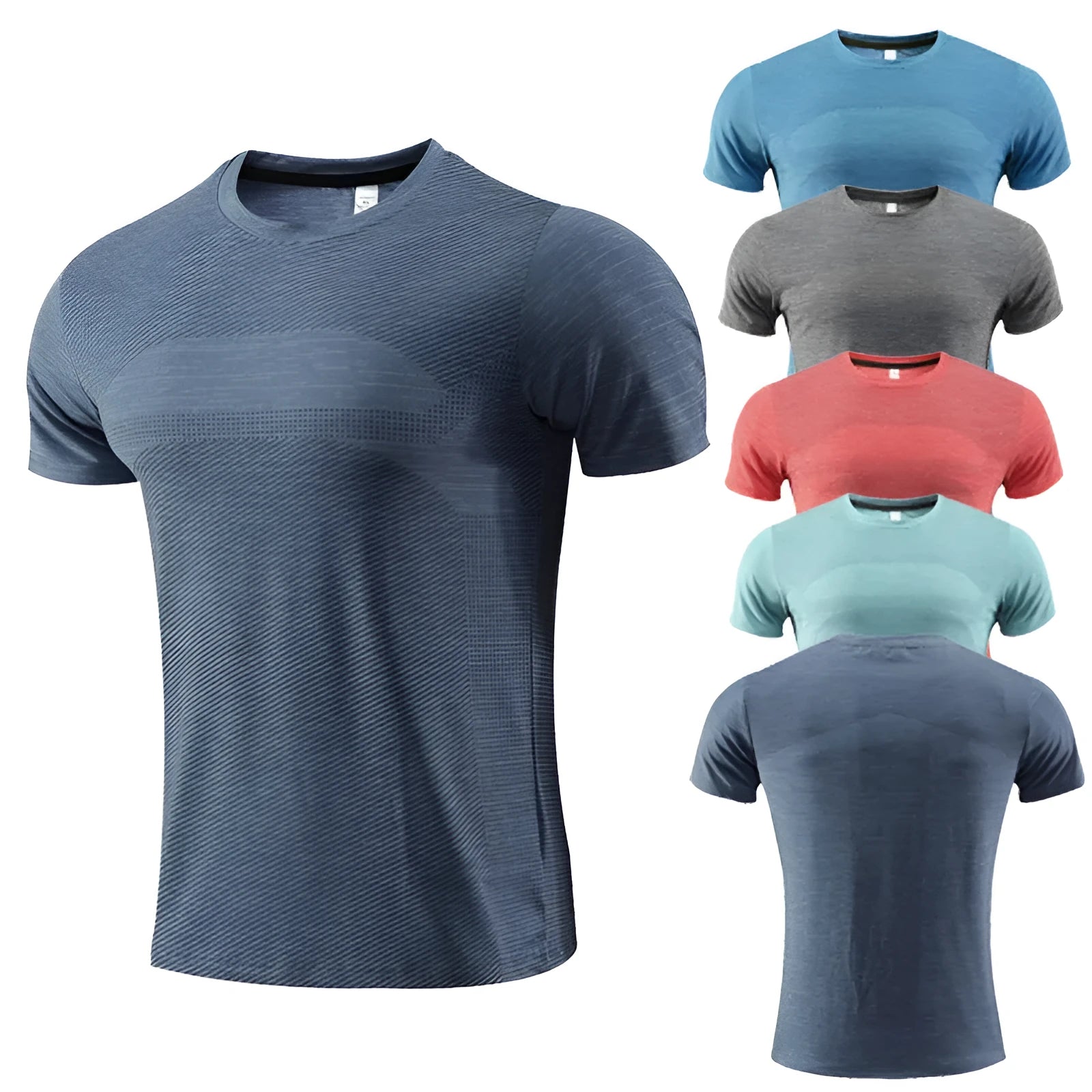 Polyester spandex short sleeve sports t-shirt for running and basketball in red colour
