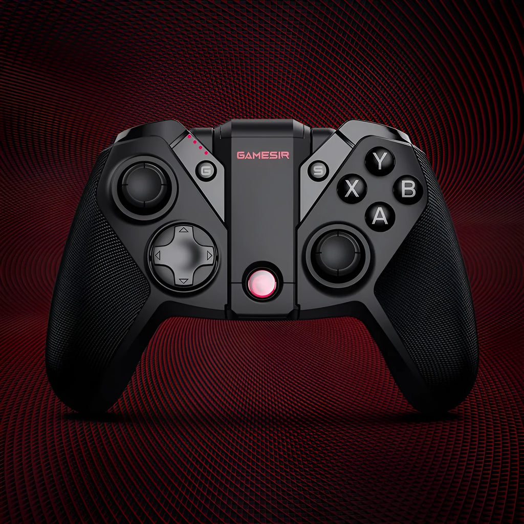 Black Gaishi PC and console gaming controller with type-C cable and vibration feedback feature.