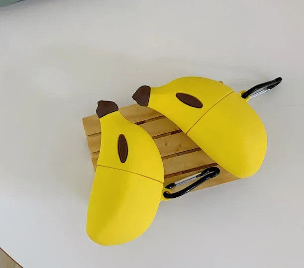 Yellow silicone protective case for AirPods Pro wireless headphones