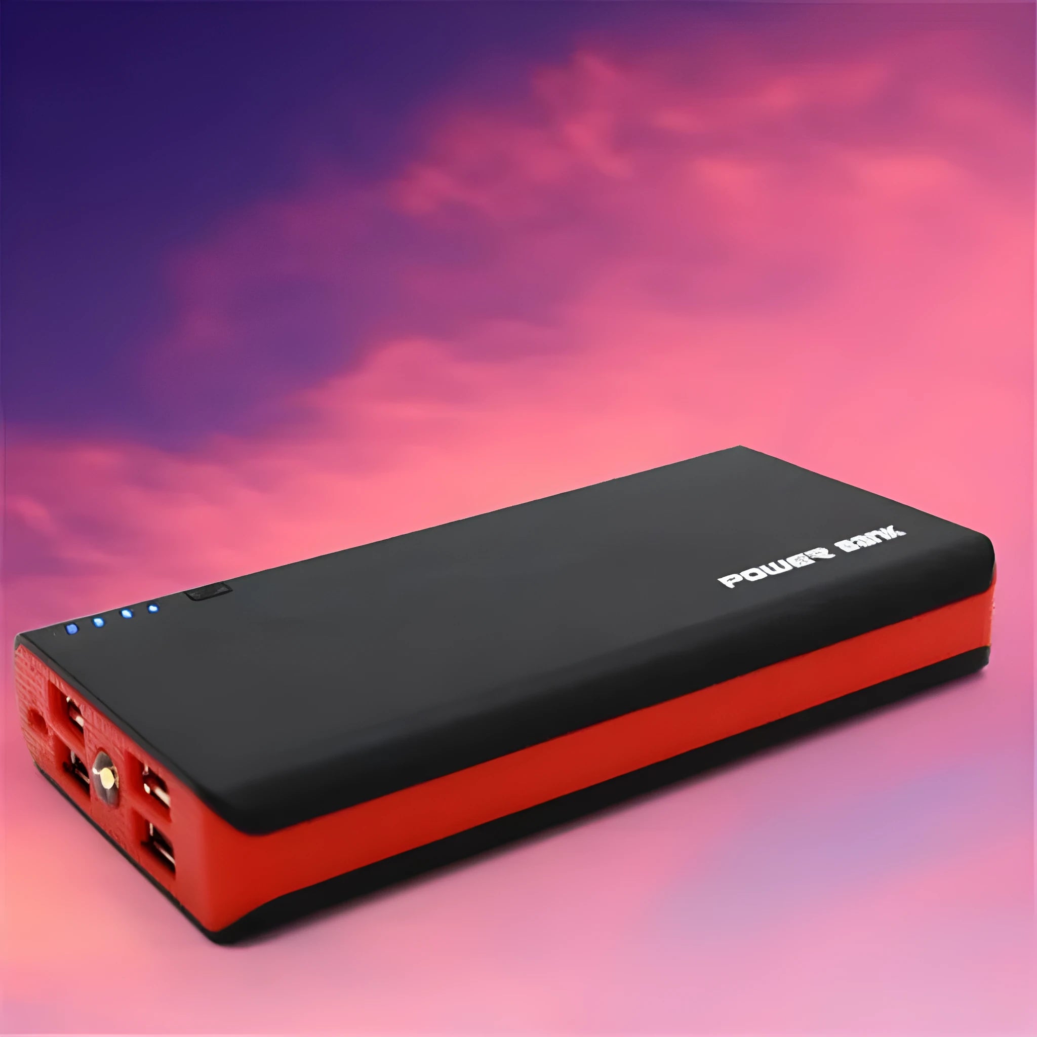 20000mAh portable power bank in multiple colours with compact rectangular design