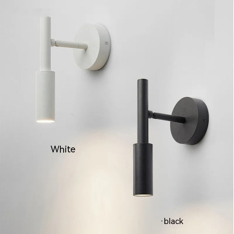 Modern wrought iron wall lamp in black or white with three colour temperature settings