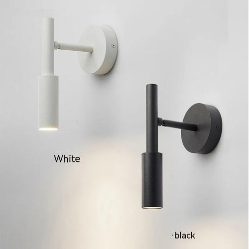 Modern wrought iron wall lamp in black or white with three colour temperature settings