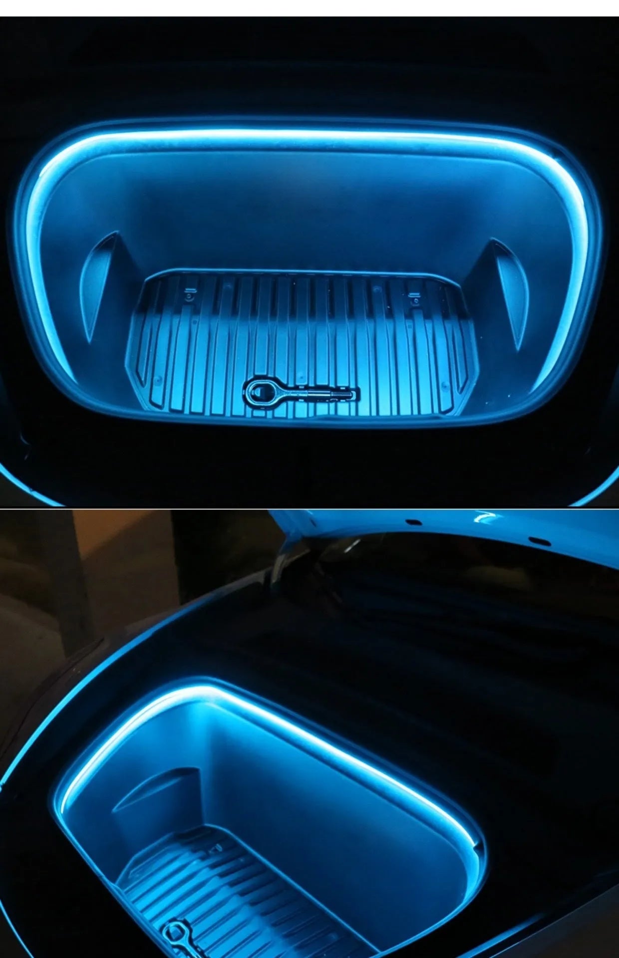 Tesla Model 3 Model Y front backup box ambience light kit with soft silicone light bar