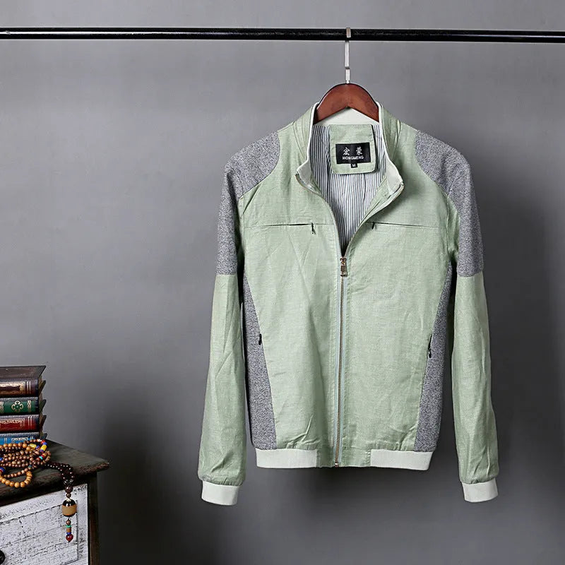 Men's lightweight linen jacket in cotton fabric available in multiple colours and sizes
