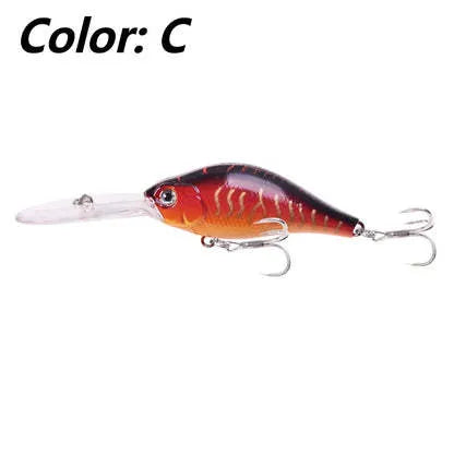 Floating Rock Little Fat Man deep diving fishing lure with long tongue board design in multiple colours