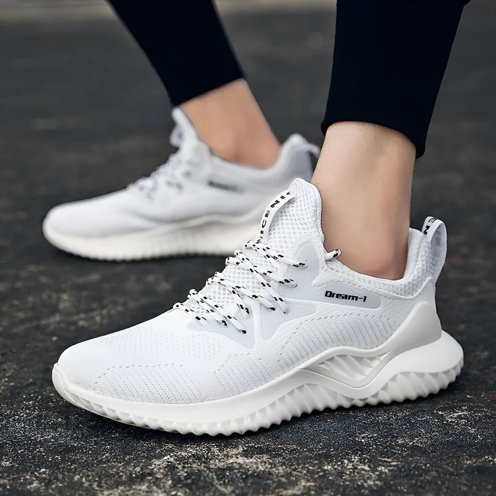 Adult breathable running shoes with mesh upper, MD sole, and front strap in multiple colour options
