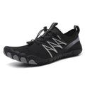 Lightweight striped training sneakers with a mesh upper and non-slip rubber sole in multiple colour options.