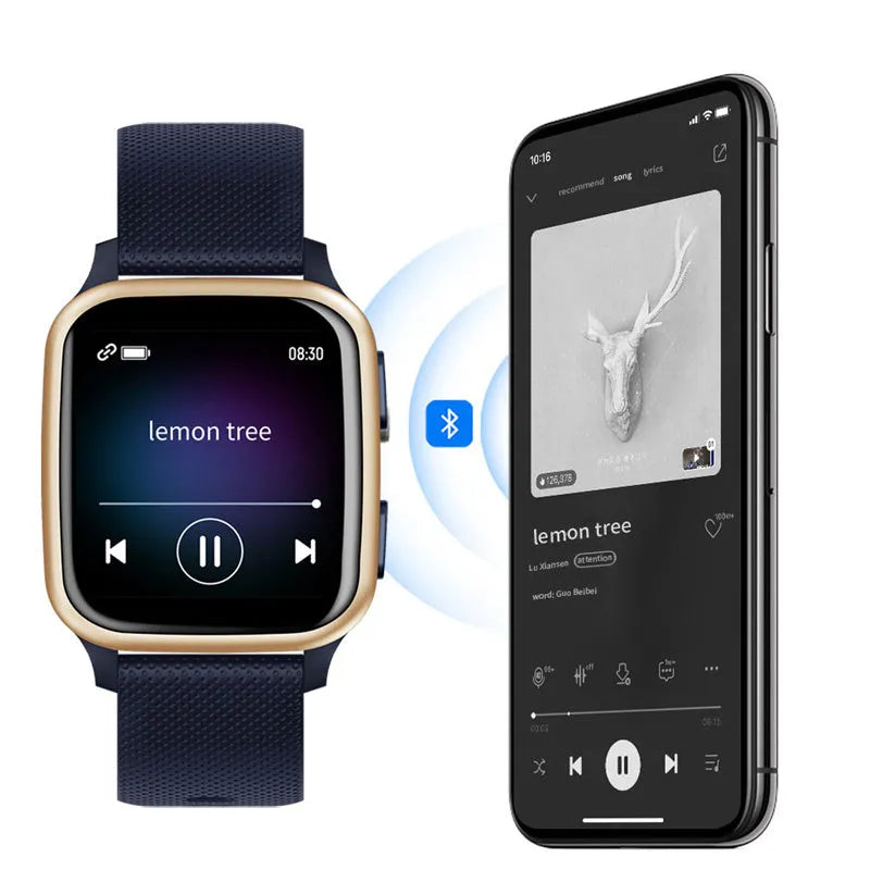 Smart bracelet with Bluetooth call function and health monitoring features in aluminium alloy case