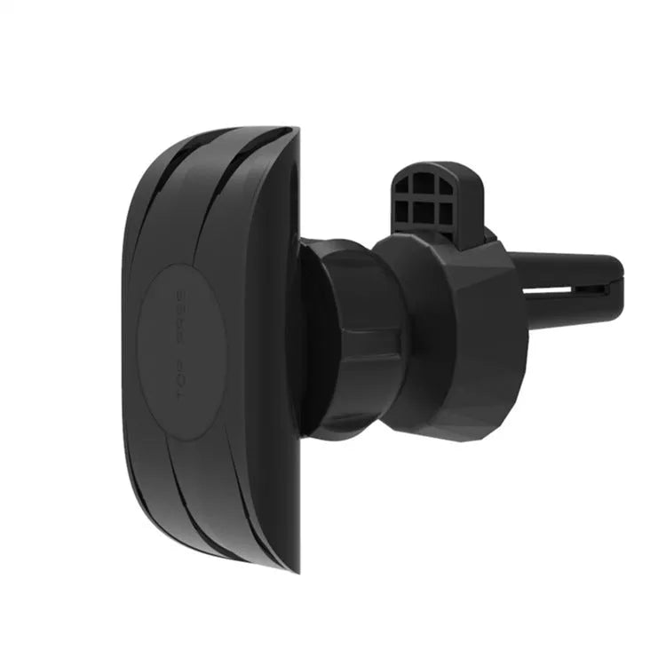 Glory black car phone holder mounted on vehicle air outlet with adjustable clamping mechanism for smartphones
