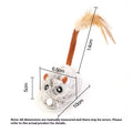 Rechargeable electric cat pole toy with a plush mouse in pink, dark grey, or purple colours on a charging cable.