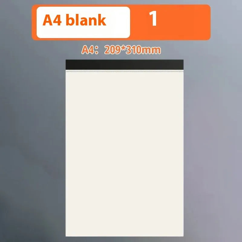A5, B5 and A4 tearable writing pads with 80 sheets, available in blank, grid or horizontal line rulings