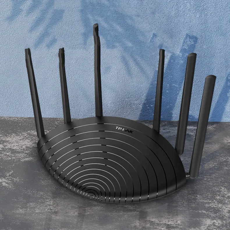 TL-WDR7661 Gigabit Edition AC1900 dual-band wireless home router with compact black design.